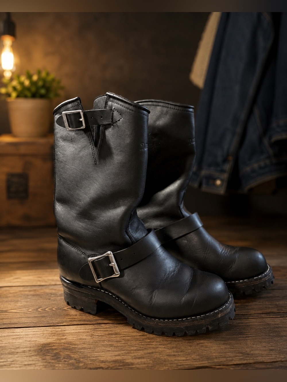 DAYTON Engineer Boots • Soft Toe • Genuine Leather • Vibram Sole • Women’s 9.5 W